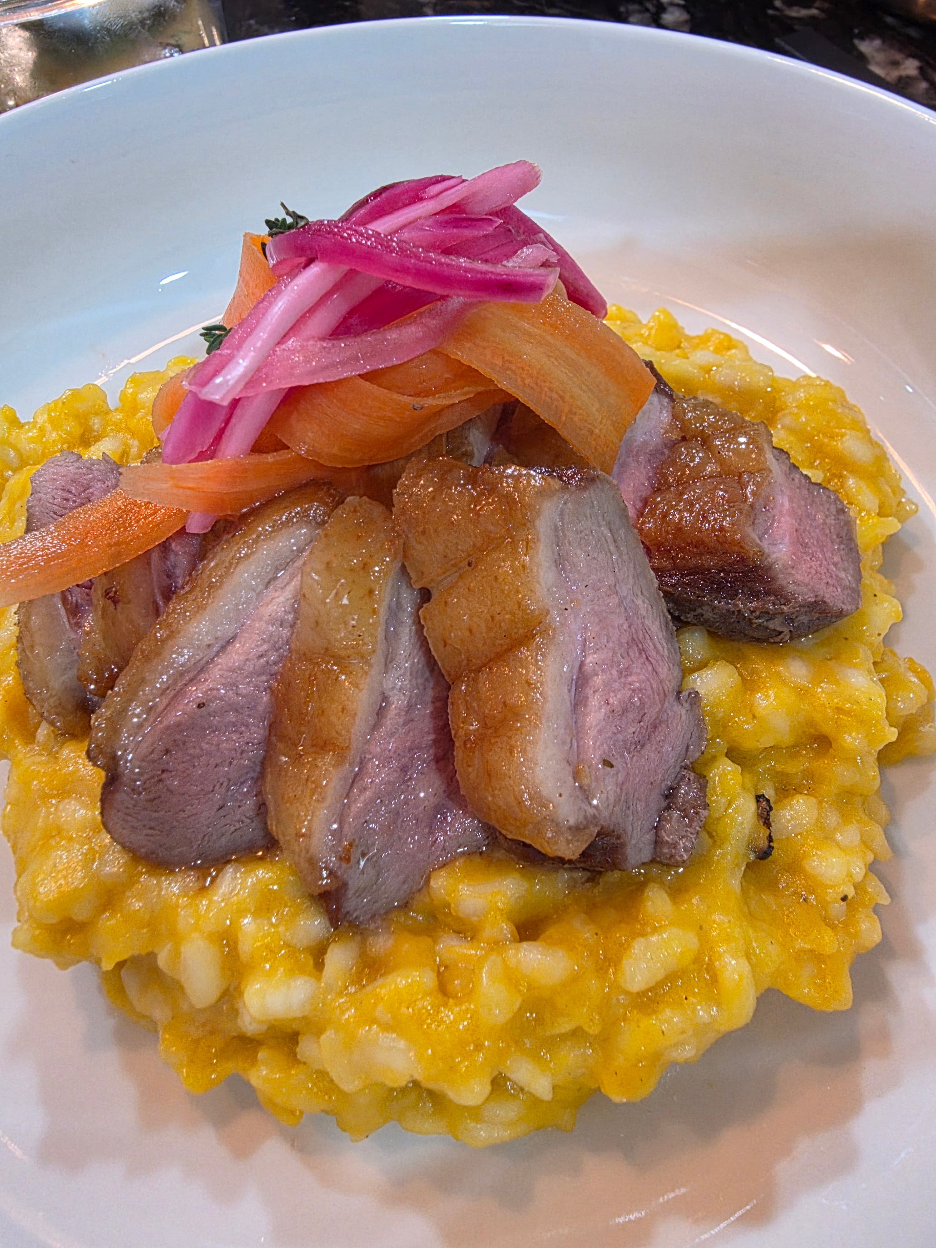 Roast Duck with Squash Risotto