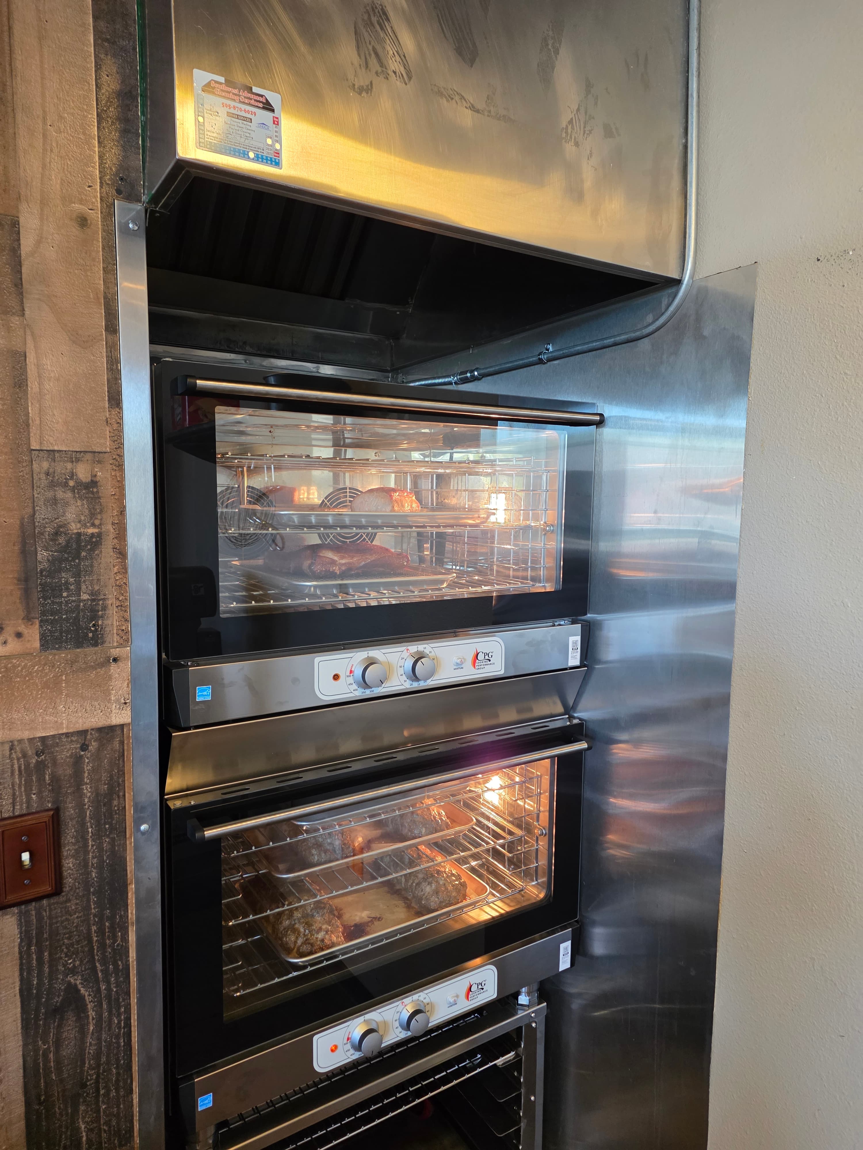 Double convection ovens at The Unseen Chef Studio