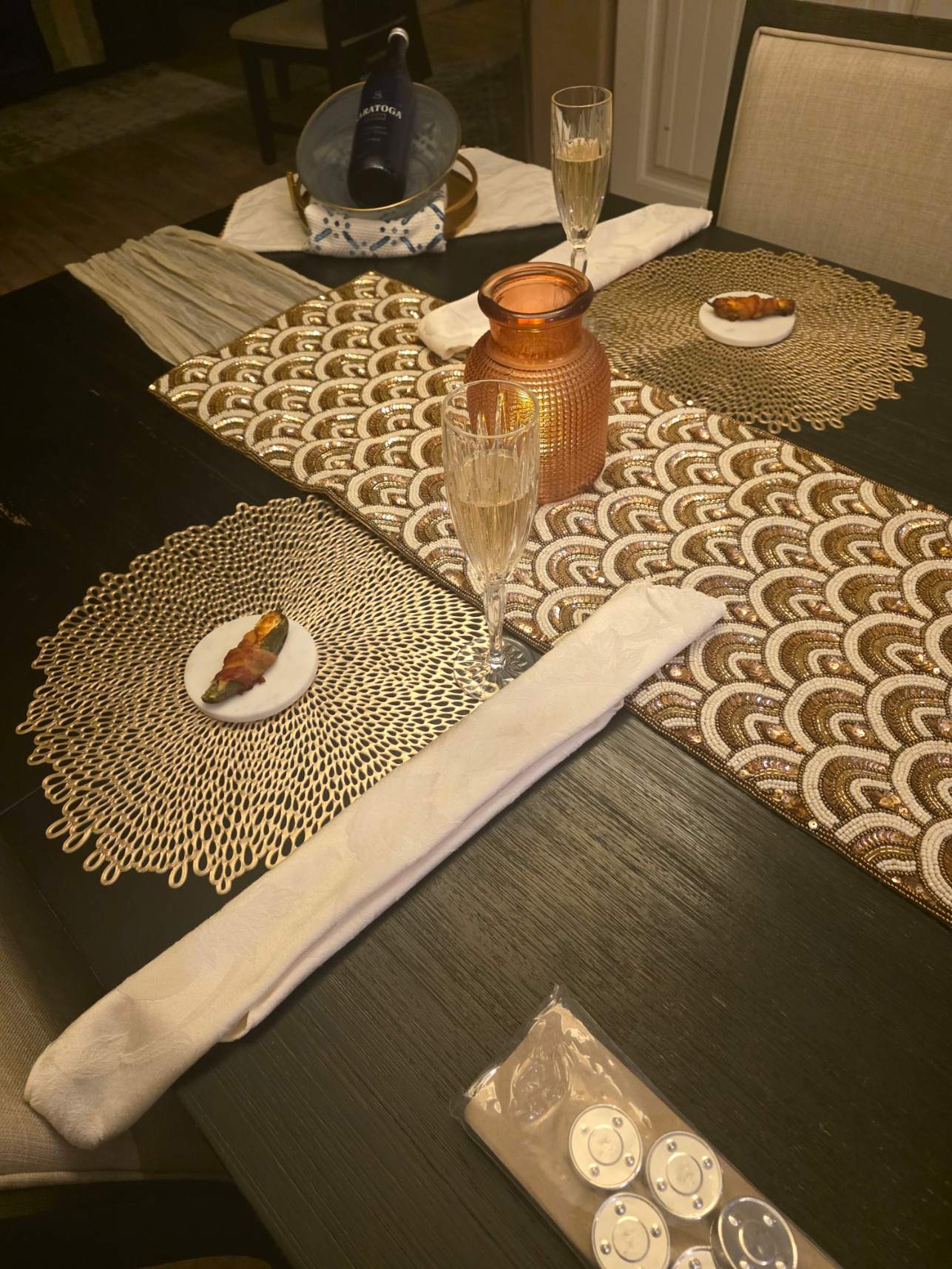 Private dining table set for an intimate dinner in Albuquerque