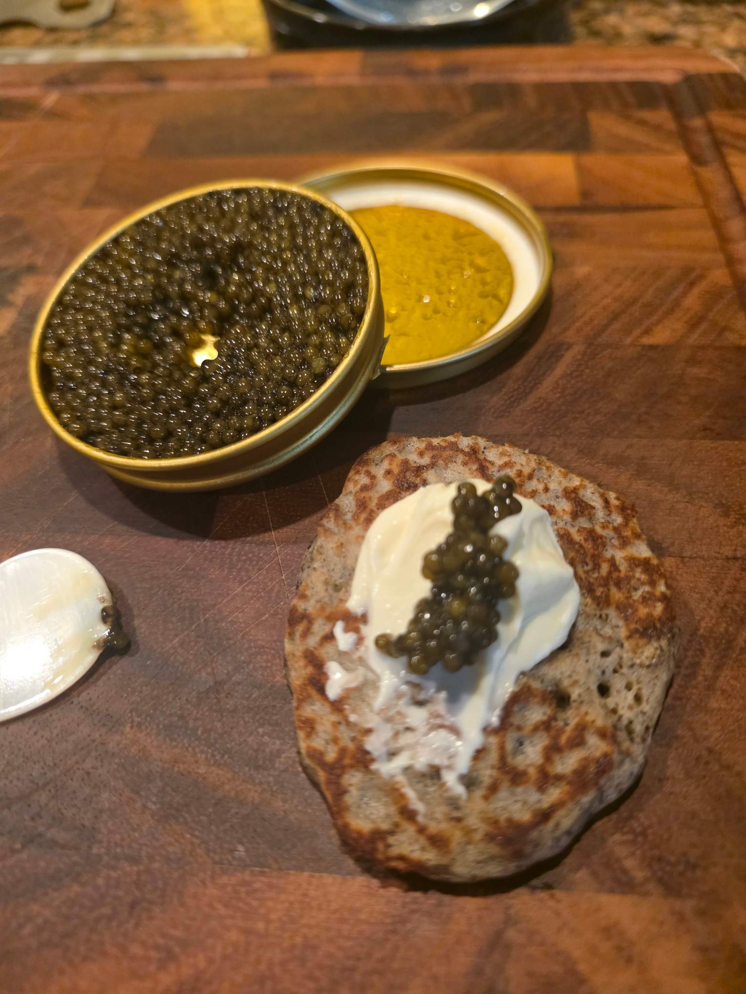 Caviar with blini